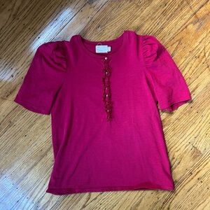 Nation LTD Red Short Sleeve Top